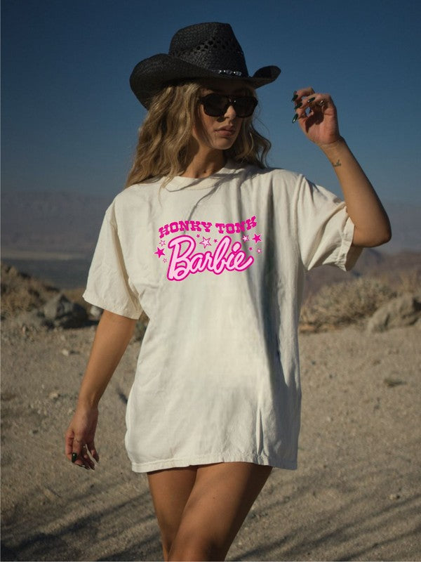 Honky Tonk Barbie Graphic Crew Neck Tee