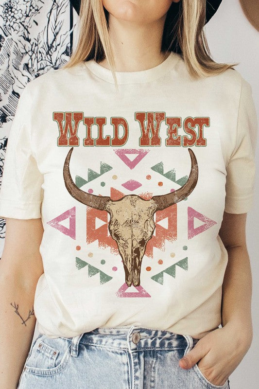 WILD WEST AZTEC LONGHORN GRAPHIC TEE