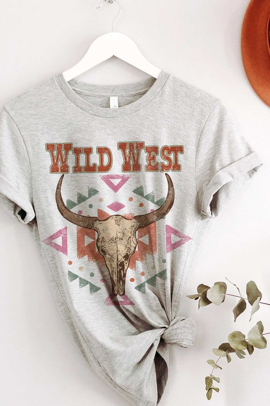 WILD WEST AZTEC LONGHORN GRAPHIC TEE