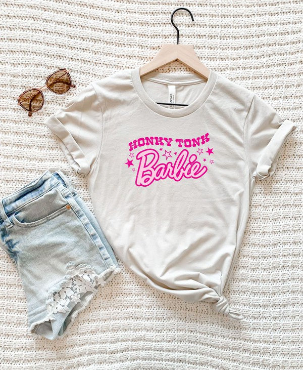 Honky Tonk Barbie Graphic Crew Neck Tee